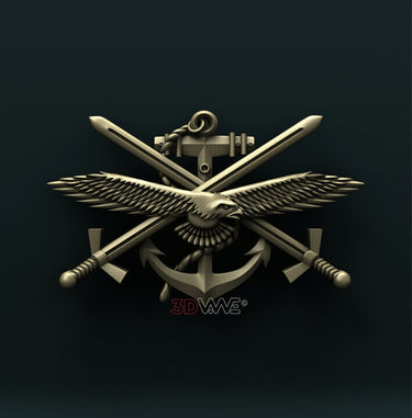 CANADIAN ARMY COAT OF ARMS 1598 3D STL 3DWave
